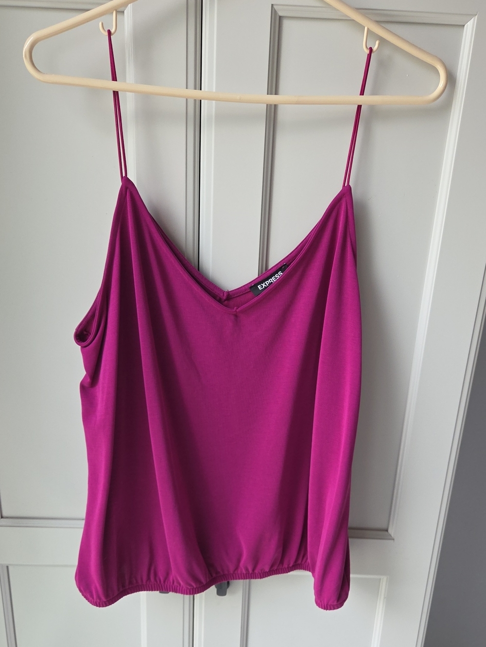 Express Magenta Spaghetti Strap V-Neck Camisole